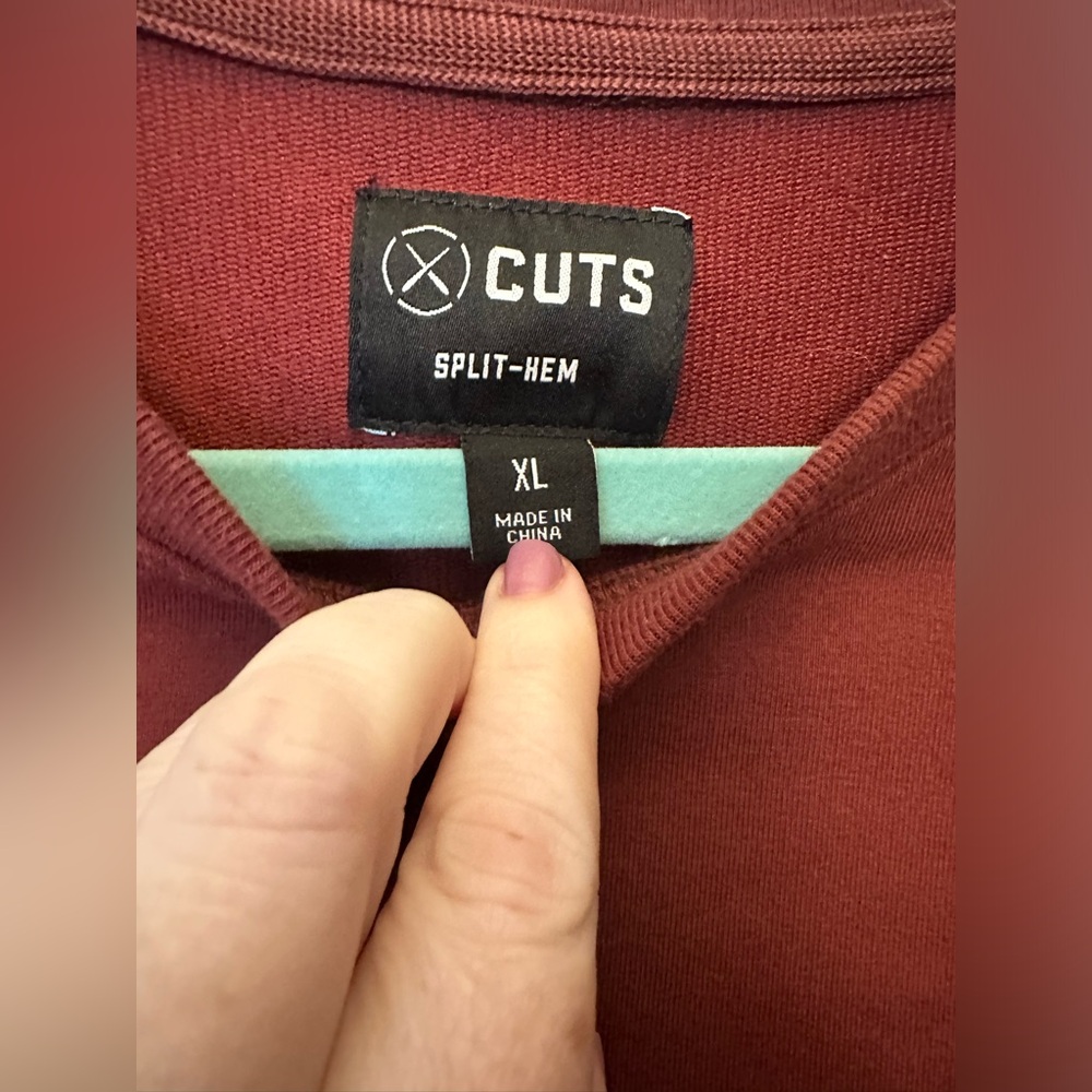 Cuts Hyperlink Split Hem Mens Pullover Sweatshirt… - image 2